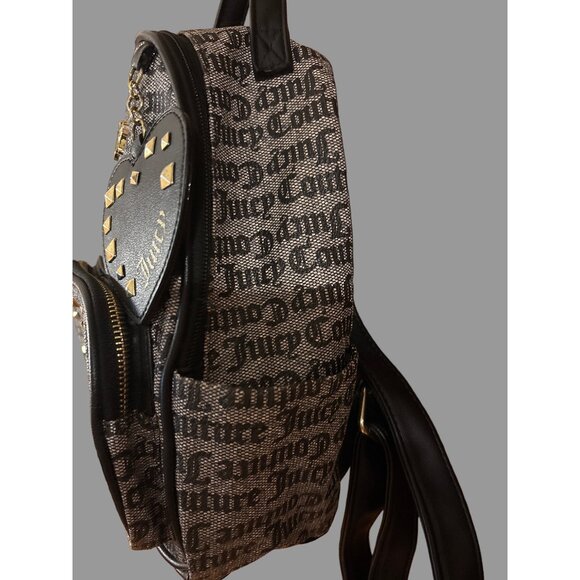 Juicy Couture Mini Backpack – Logo Print w/ Studded Heart Charm - Picture 3 of 9